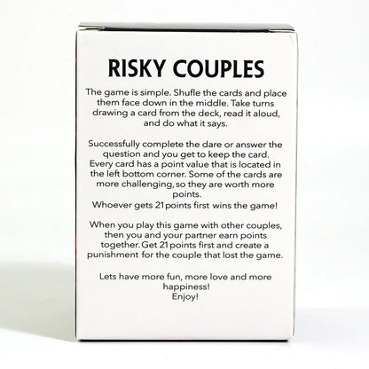 RISKY COUPLES - Fun Couples Game for Date Night 150 Spicy Dares Questions for Your Partner Romantic Anniversary Valentines Gifts